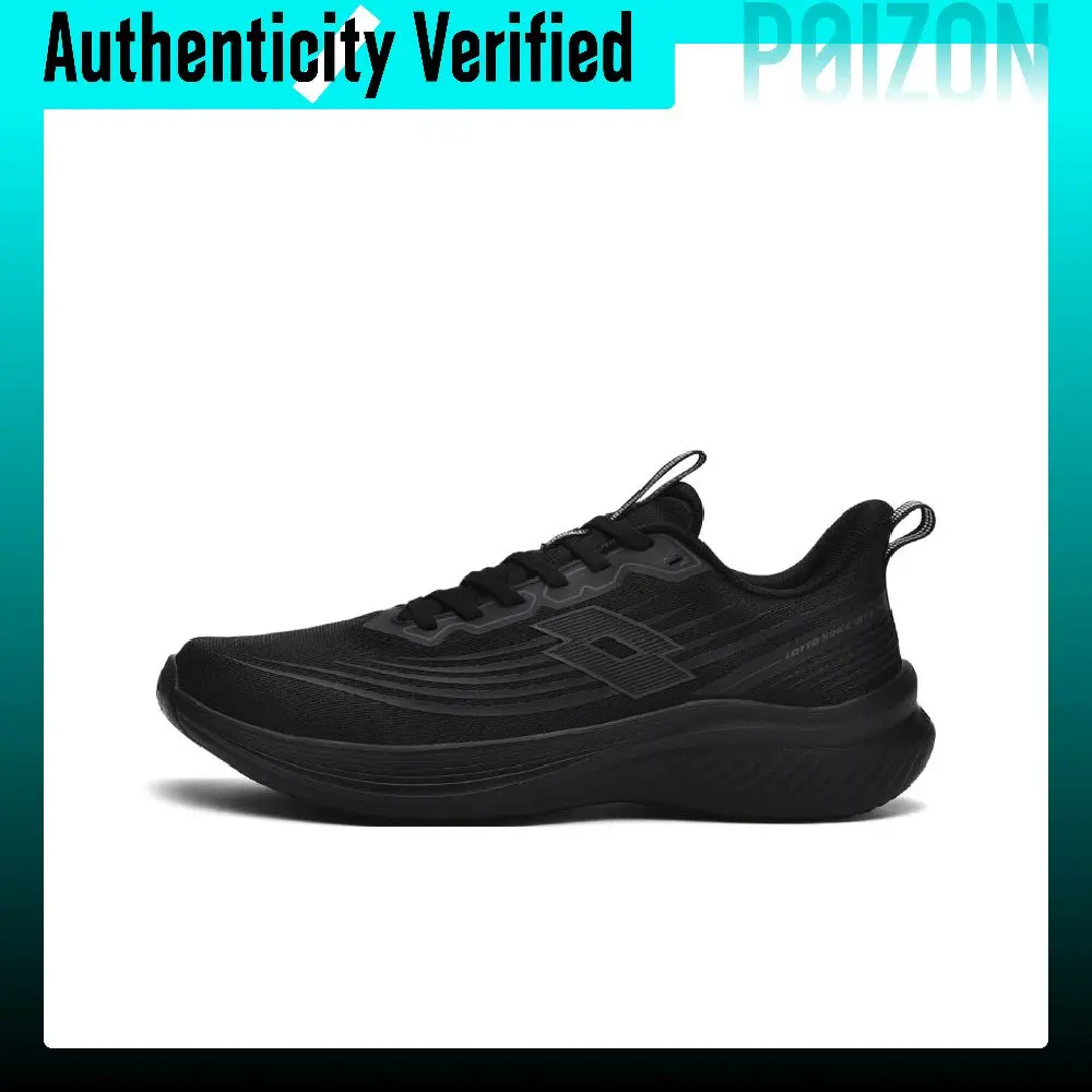 LOTTO Jump Wave 1.0 Fabric Breathable Lightweight Rebound Low top Casual City Commuting Running Shoes Men's Black 112521030-1