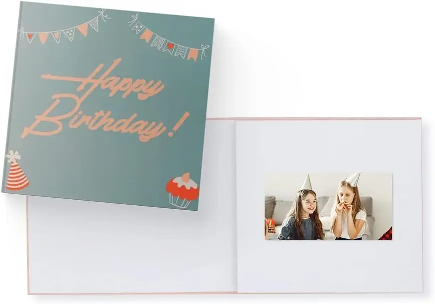 

Video Book - 7" HD Screen for Custom Memory Gift - Wedding Birthday Anniversary Mother's Day - 1 Hour Video Photo Keepsa