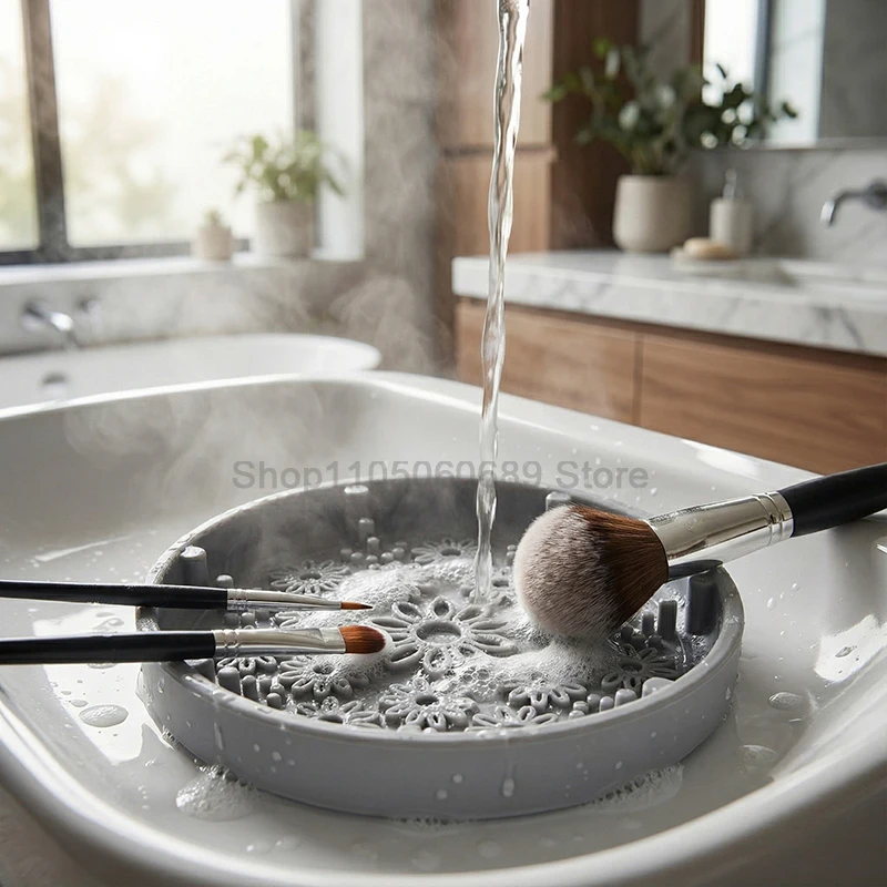 وسادة تنظيف فرش المكياج المطبوعة ثلاثية الأبعاد لتنظيف أدوات التجميل الفعالة