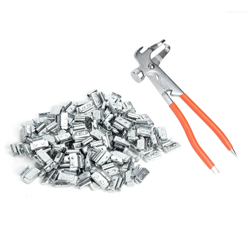 100pcs 15g 0.53oz P-Style Aluminium Alloy Clip on Balancing Wheel Weight Balancetire Repair with Balance Pliers