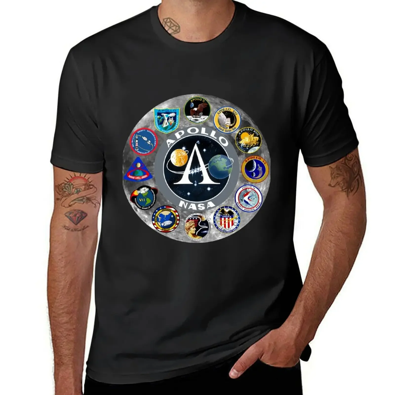 Apollo Mission Composite Logo T-Shirt designer shirts rapper graphic tees mens designer clothes