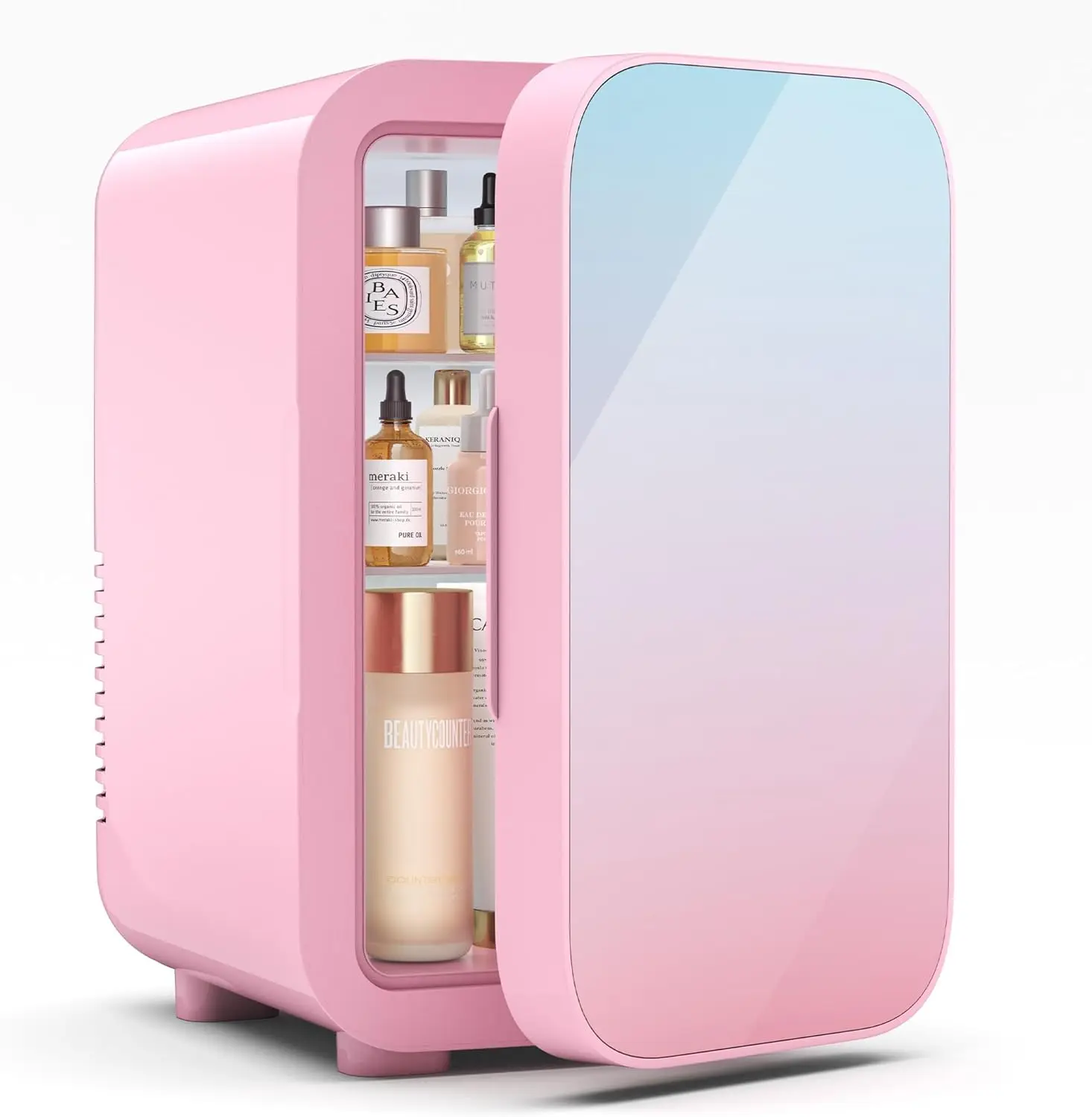 6L Mini Fridge for Skincare, 8 Can Cooler & Warmer, Portable Thermoelectric for Bedroom Office Dorm, Pink