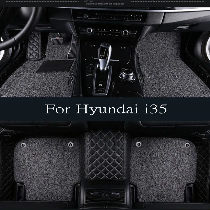 

Car Floor Mats For Hyundai i35 Elantra Avante MD UD 2011~2016 Leather Mat Carpet Luxury Rug Auto Interior Parts Car Accessories