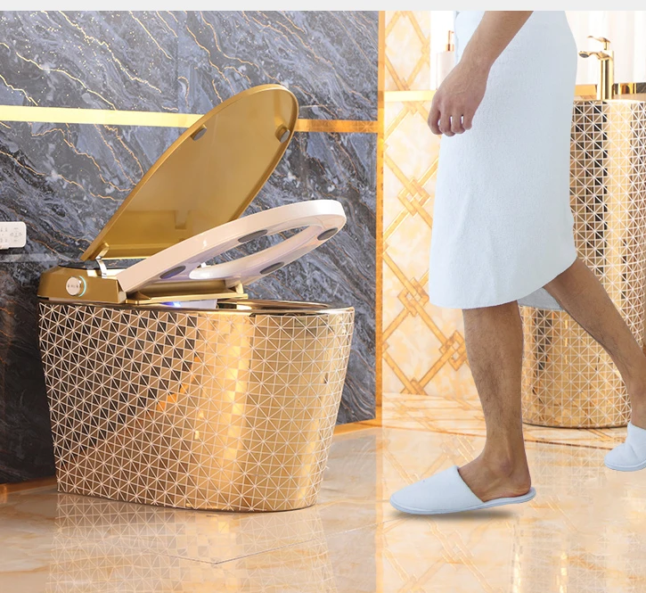 Gold Tuhao Gold Color Toilet Integrated Multifunctional Ceramic Plating Toilet