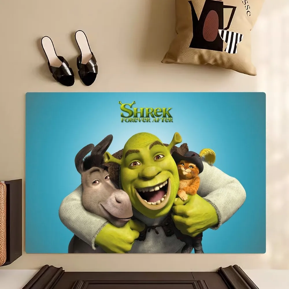 Beast Kingdom S-Shrek And Fiona Floor Mat Bedroom Kitchen Door Bath House Super Absorbent Foot Non-slip