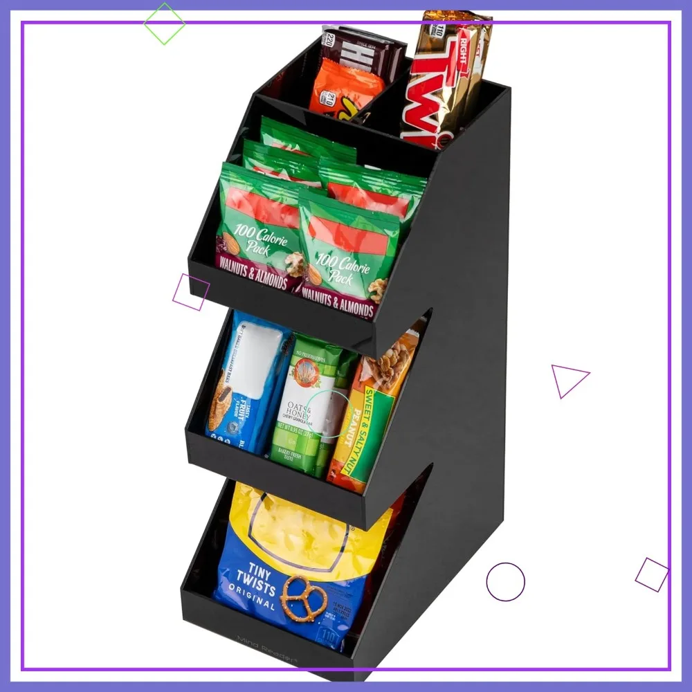 

Coffee Tea Utensil Organizer, Countertop Station for Kitchen Office, Black 6"L x 9"W x 16"H