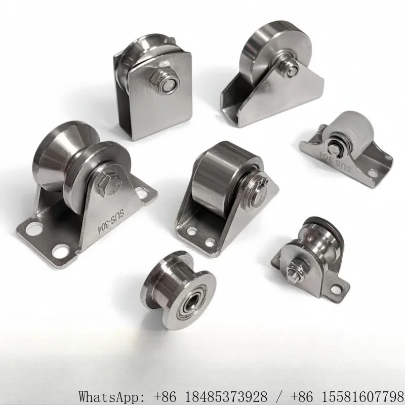 Stainless Steel 304 Bearing Guide Roller Wheel Sliding Caster For Cart Rack Door Window And Sun Blind Curtain Application
