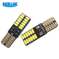 100 Uds 12V/24V Canbus T10 W5W 194 501 bombilla LED de luces de instrumentos interiores para coche Auto 24SMD lámparas de liquidación blanco