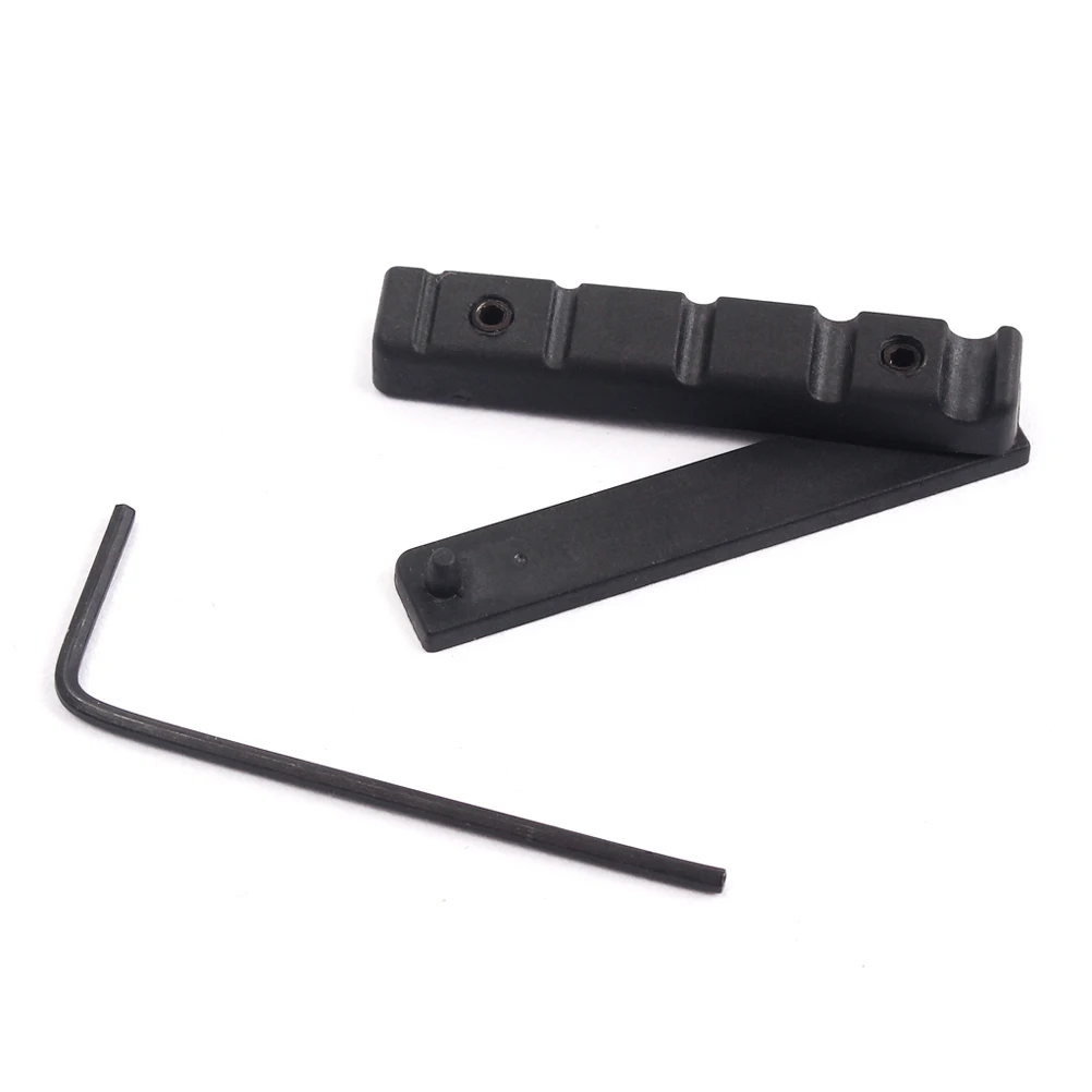 Zestaw 5 szt. strun, siodełko mostka, nakrętka strunowa z rowkami, zamiennik do 5-strunowej gitary basowej, nowoczesny, wytrzymały design.