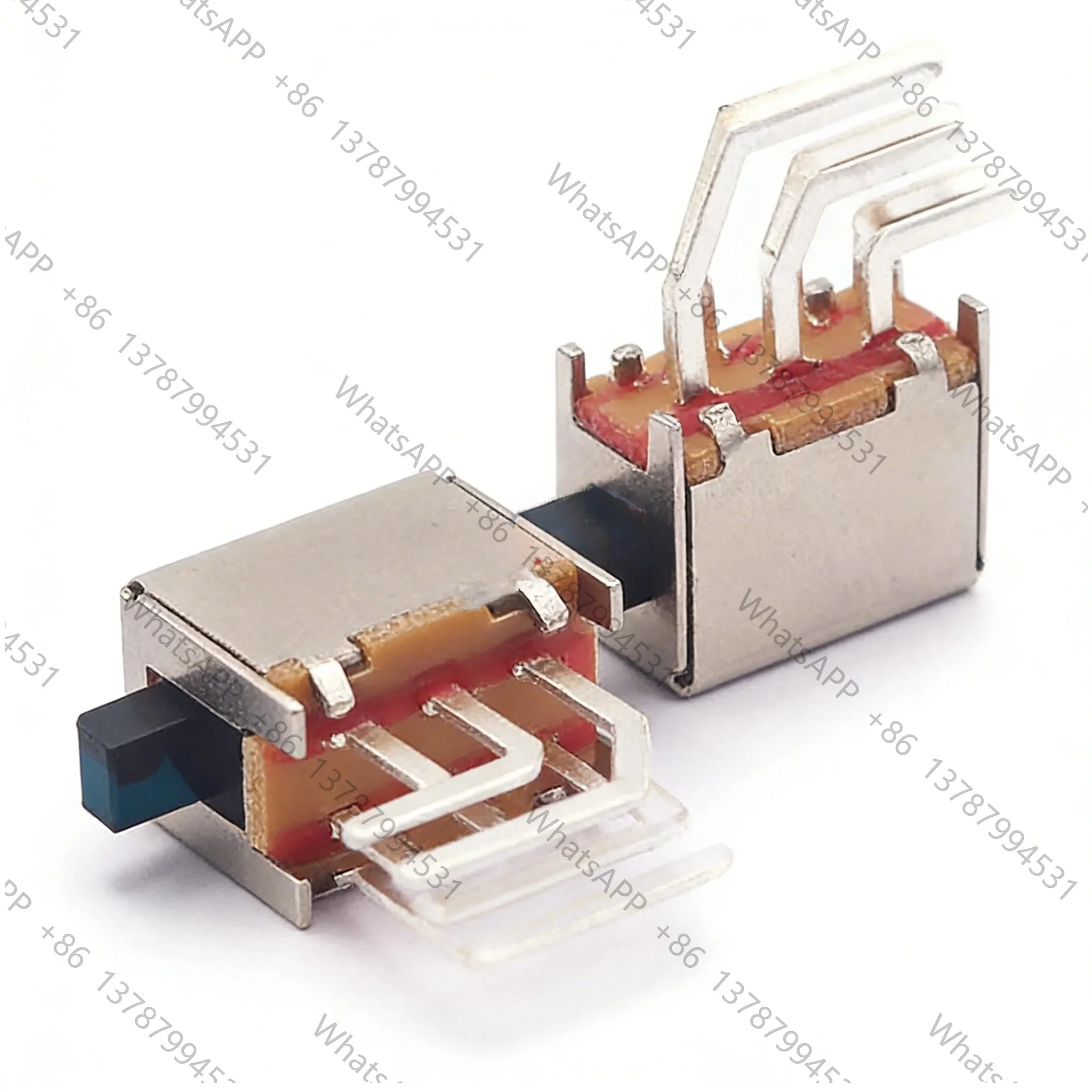 5Pcs PS-22F93 Unlock Momentary Push Button Slide Power Switch with Bent Foot and no fixed foot