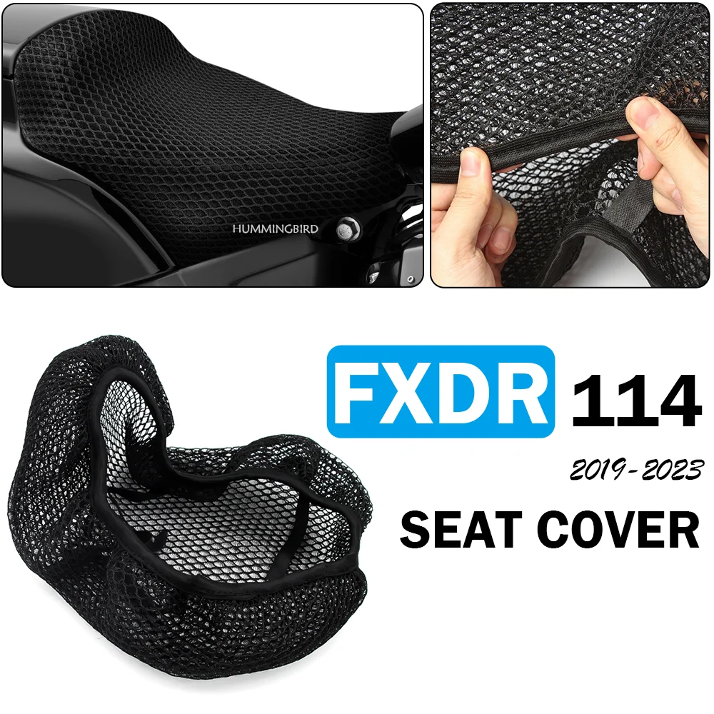 

FXDR 114 Accessories 3D Breathable Seat Cover Motorcycle Honeycomb Seat Cushion Nylon For Harley FXDR114 2019 - 2023