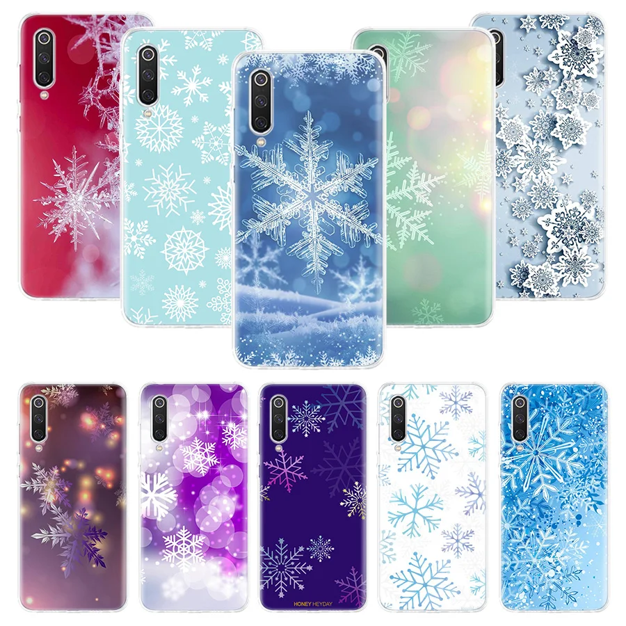 snowflake Winter white snow Christmas Phone Case For Xiaomi Redmi Note 13 12S 12 11S 10 9 8 10S 11 11T 11E Pro Plus + 9S 8T 7 5G