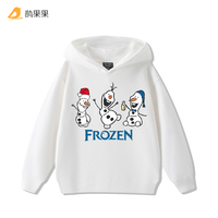 Disney Frozen Olaf cartoon print boys girls fashion hoodie children's fall and winter casual comfortable soft hooded sweatshirt