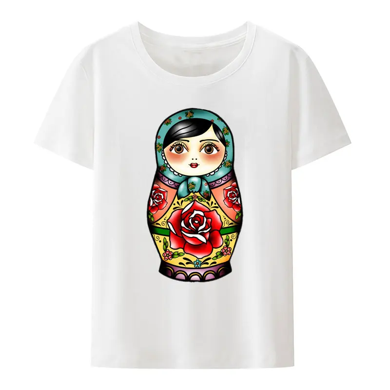 Matryoshka Doll Modal T Shirt Russia Art Culture Comfortable Creative Gift Tops Men Women Short Sleeve Street Fashion Camisetas