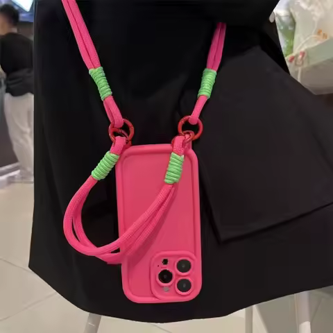 Wrist Strap Crossbody Lanyard Necklace Silicone Case For Samsung Galaxy A12 A22 A32 A52 A72 A52S A13 A23 A33 A53 A73 4G 5G Cover