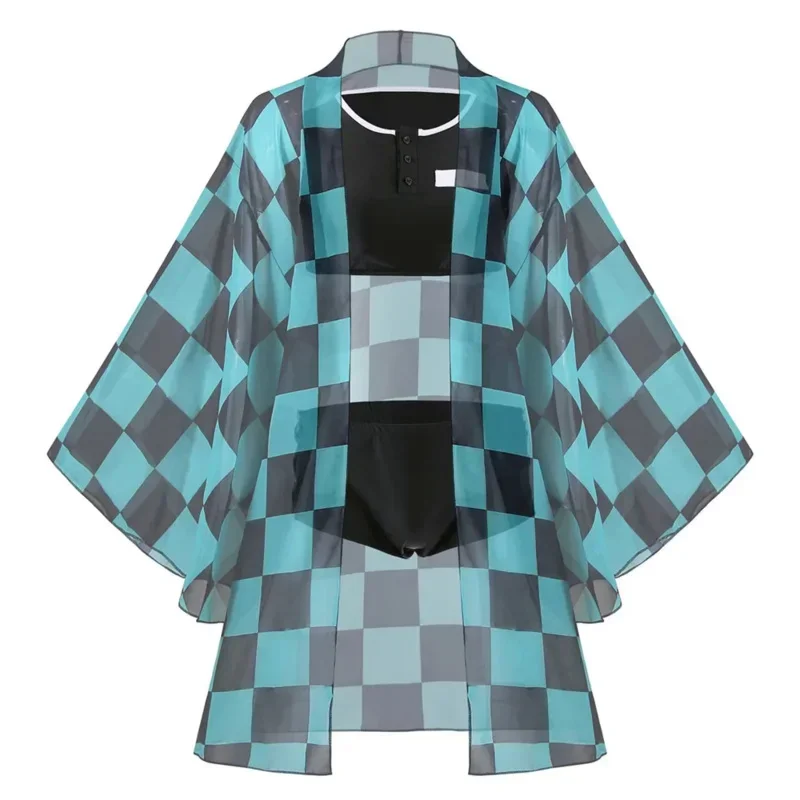 Swimsuit Anime Demon Kochou Shinobu Kamado Tanjirou Cosplay Costume Kimono Agatsuma Zenitsu Sexy Bikini Beach Summer Hallowe MN1
