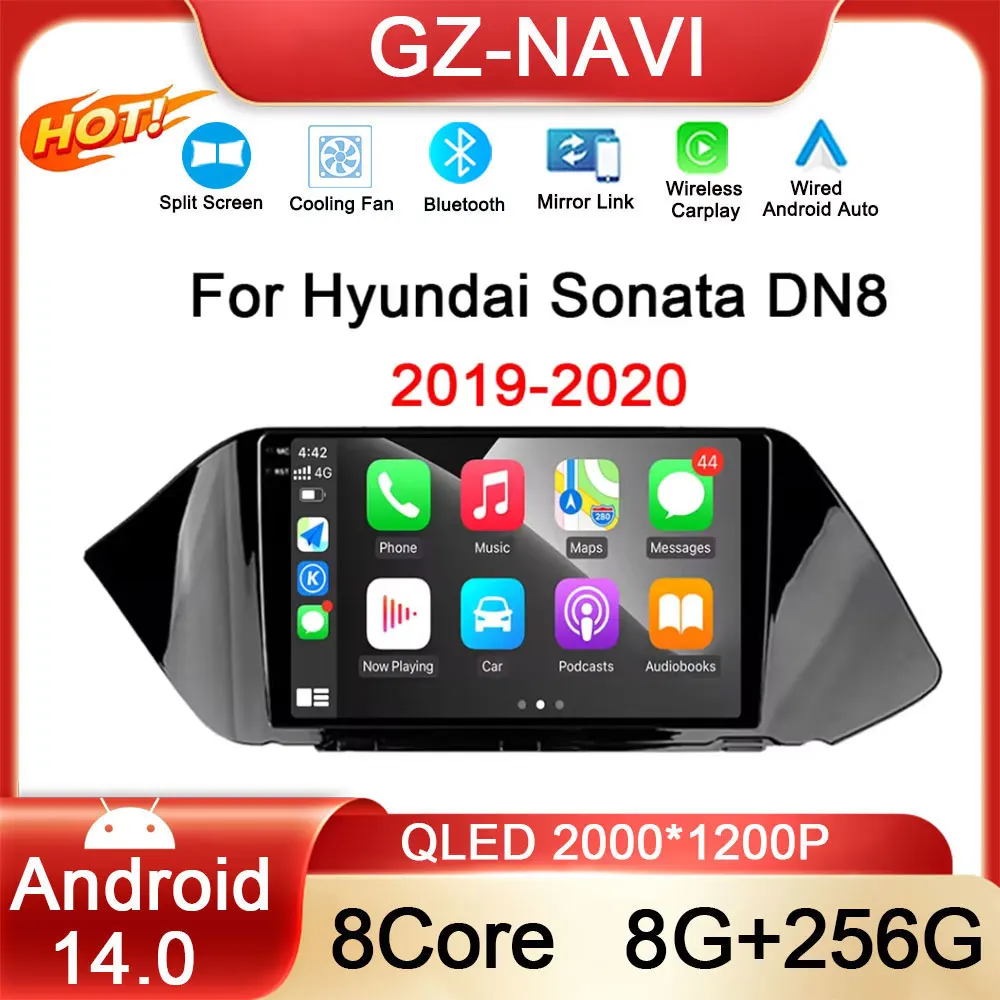 

Android 14 For Hyundai Sonata DN8 2019 2020 Car Radio Multimedia Player Stereo Navigation GPS 4G DPS Auto Head Unit No 2Din