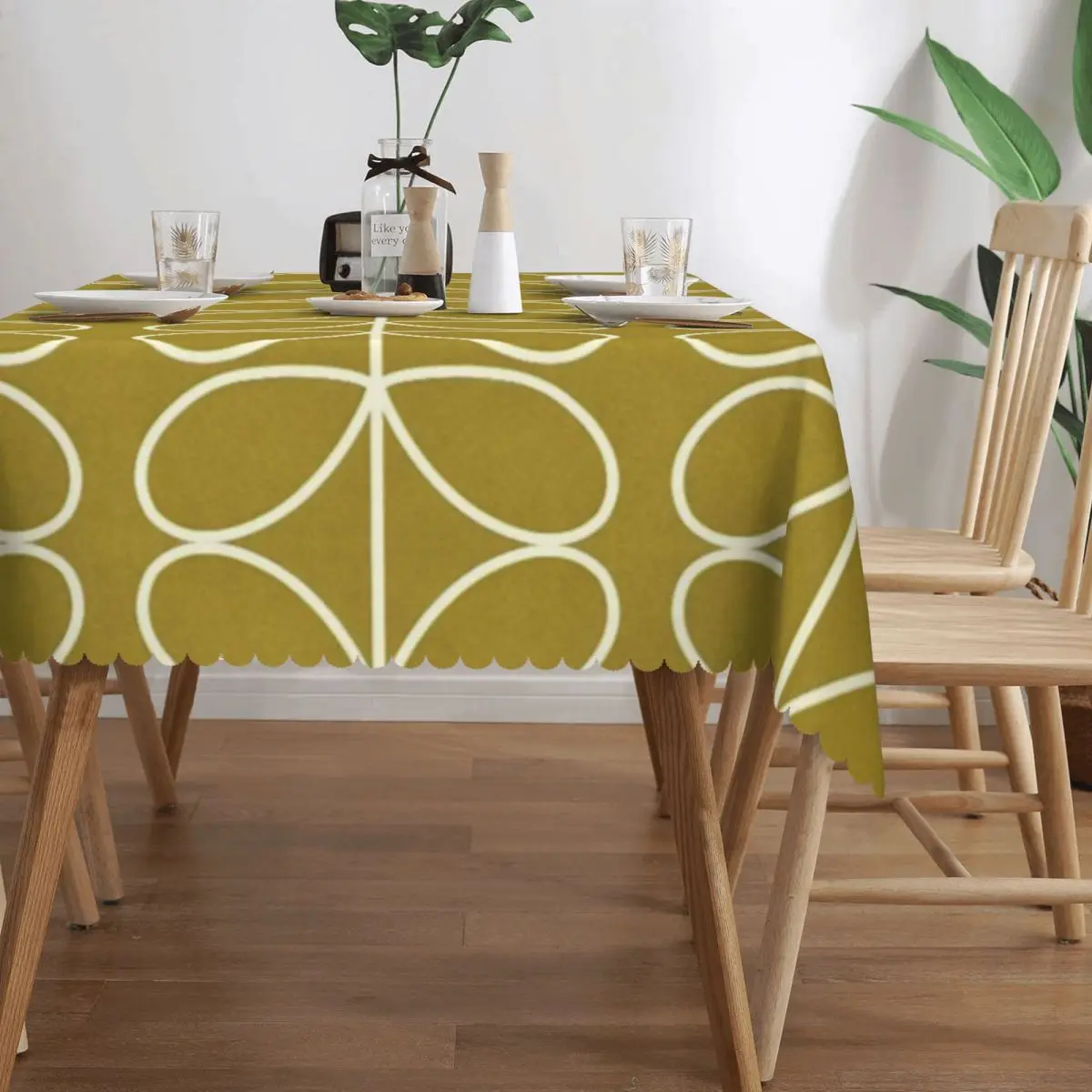 Orla Kiely Multistem Rectangular Tablecloth Waterproof Table Cloth Scandinavian Flower Table Covers