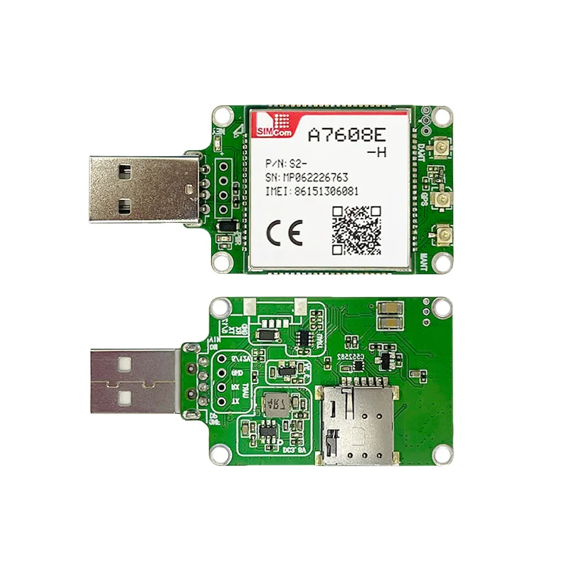 SIMcom A7608E-H USB Dongle 4G LTE CAT4 Module Support GNSS optional Breakout kit With antenna for Europe/Middle East/Africa)