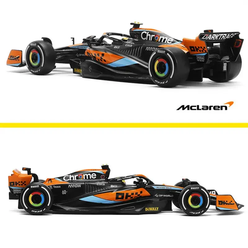 

1:24 MCL60 2023 4# Lando Norris P2 British GP Mclaren F1 #81 Oscar Piastri Diecast Race SuperCar Model Competition Vehicles Toys