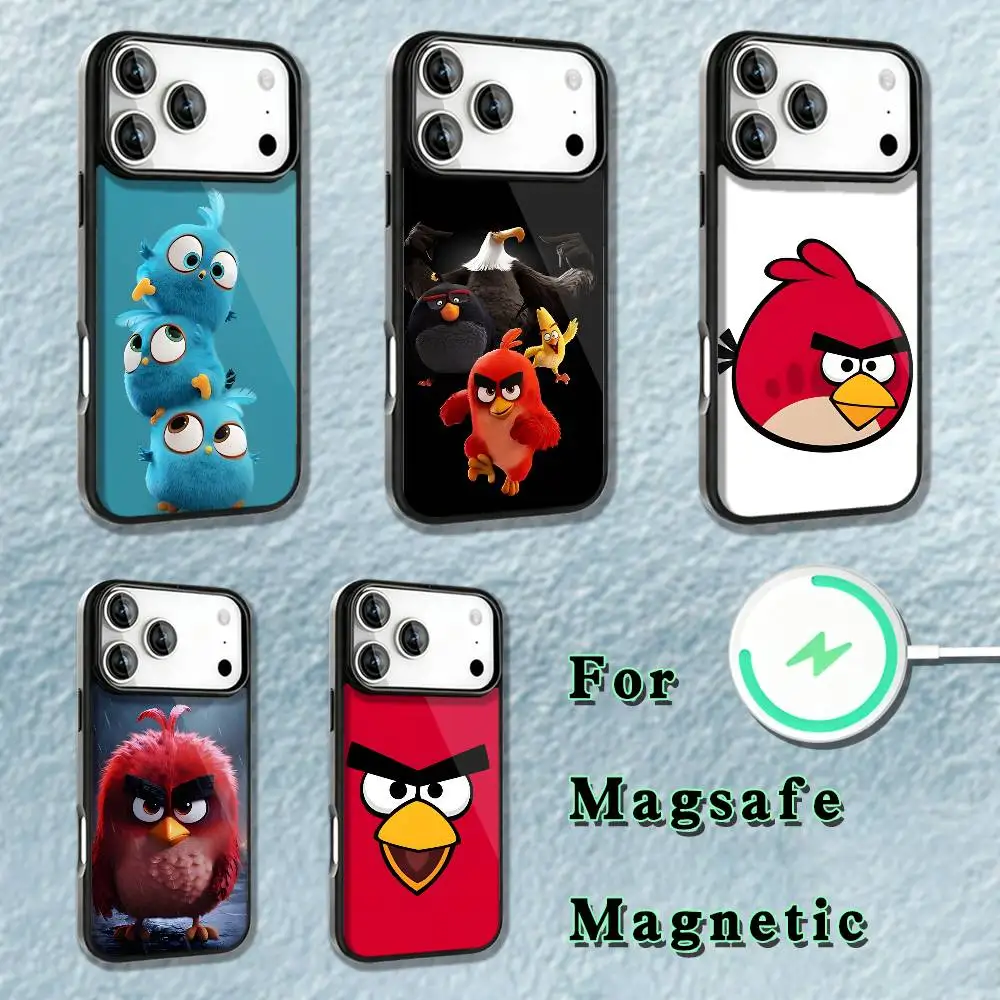 

Game A-Angry B-Birds Phone Case For iPhone 17,16,15,14,13,12,11,Pro,Max,Plus,Mini,SE4,E Magnetic Magsafe Wireless Charging