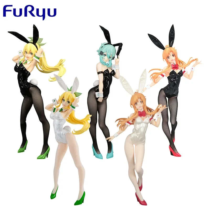 

FURYU Genuine BiCute Bunnies Sword Art Online Anime Figure Asuna Leafa Sinon Action Toys Kids Christmas Gift Collectible Model