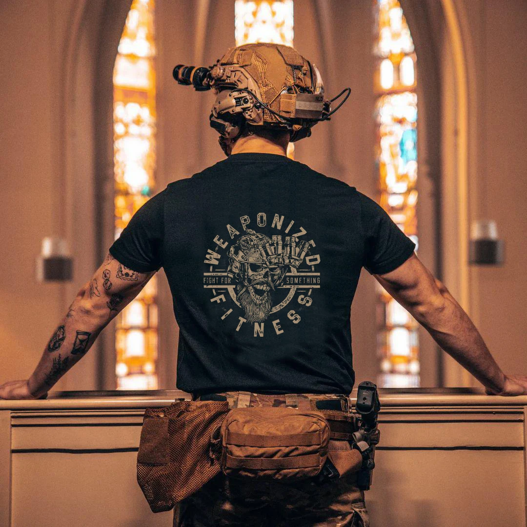 Nordic Warrior Tactical Skull Weaponized Fitness T-Shirt 100% Cotton O-Neck Short Sleeve Summer Casual Mens T-shirt Streetwear