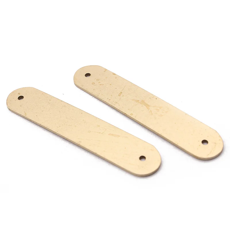 10pcs Raw Brass Stamping Blank Pendant Connector Flat Oval Bar Charms Tag for DIY Jewelry Finding Necklace Bracelet Making - view 4