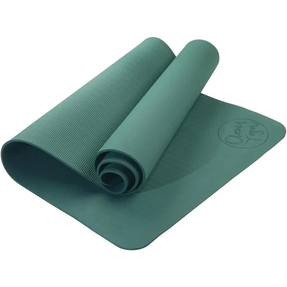 

Extra Long Non Slip Exercise Mat for All Yoga Styles Lightweight Travel Friendly with Carry Strap