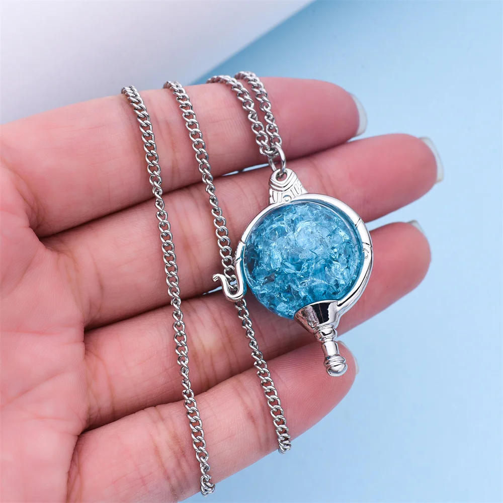 New Heart of Kandrakar Pendant Classic Blue Jewelry Anime W.i.t.c.h. Will Cosplay Necklace for Girl Woman Christmas Present