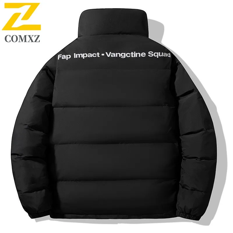 COMXZ Mens Padded Jacket New Camping Windproof Coat Leisure Solid Color Outdoor Mountaineering Hiking Autumn Garment
