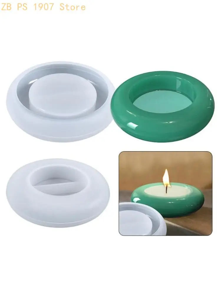 Handmade DIY Round Candlestick Mold Handicrafts Soap Aroma Plaster Silicone Mold 55KA