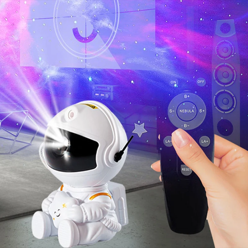 Astronaut Galactic Nebula Projection Light Nightlight 8 modes 360° adjustment bedroom decoration Children adult holiday gifts