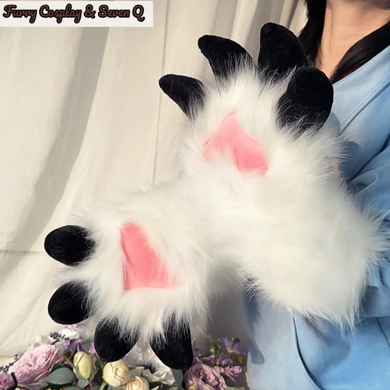 Handmade Fursuit Claw Kig Gloves Dragon Paw Comic-Con Cosplay Gloves Character Stage Costume Role Play Performance Props Gifts 4