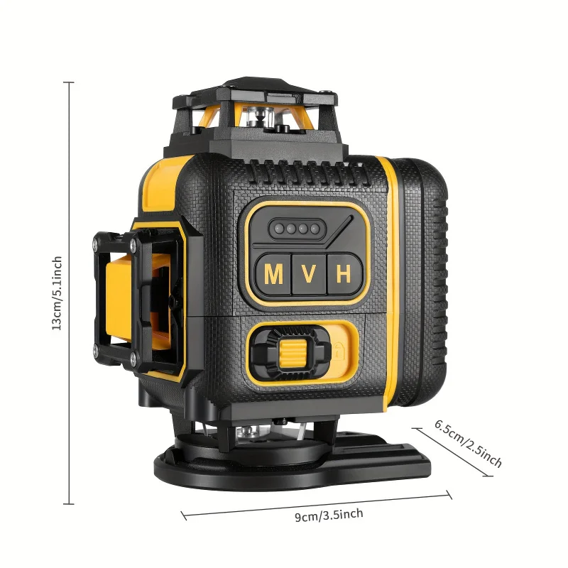 4D Green Laser Level Kit with 16 Lines Self-Leveling Cross Line Tool USB Rechargeable