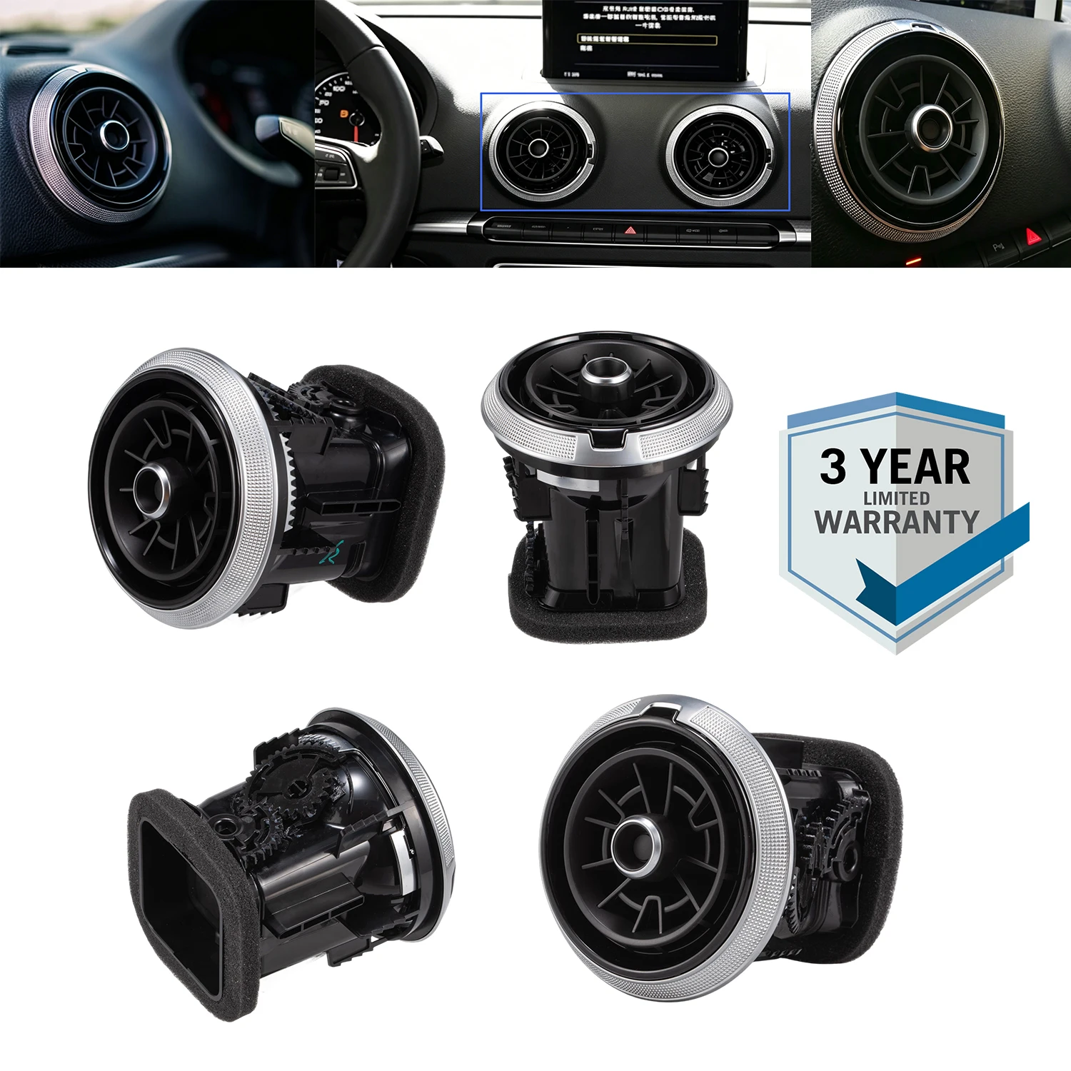 

Dashboard Air Condition Vent 81A820901B,81A820901B6PS,81A820901E For AUDI A3 S3 RS3 81A Sportback 2017-2021,Q2 2016-