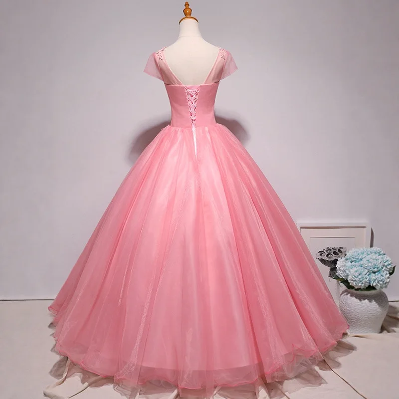 Women's Embroidered Colored Yarn Stickers Evening Dress Fashionable, ElegantSlimming, Sweet Banquet, Annual Meeting Puffy Skirt