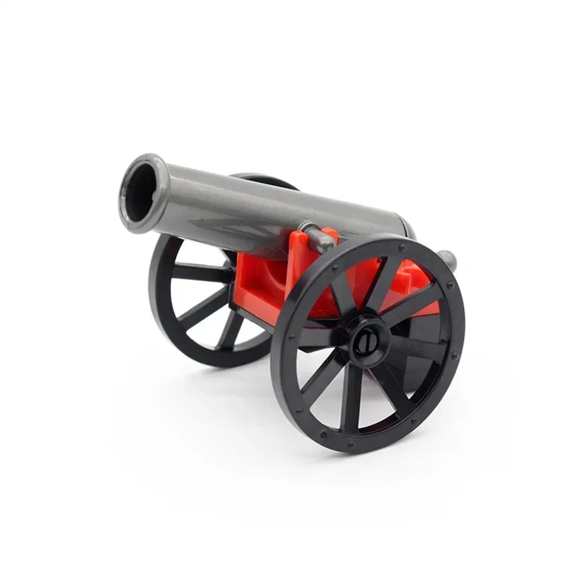 WW2 Weapon Cannon Shells for figure land force Pirate Shooting Cannons with Cannonballs Base Particles Military Brick Parts Toys