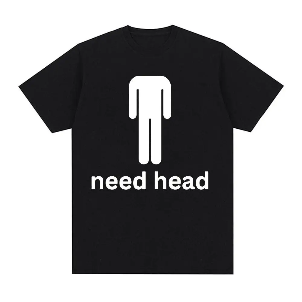 I Need HEAD Shirt - A Funny and Creative Letter-themed Casual Couple's Letter T-shirt for Summer, Suitable for Casual Wear.