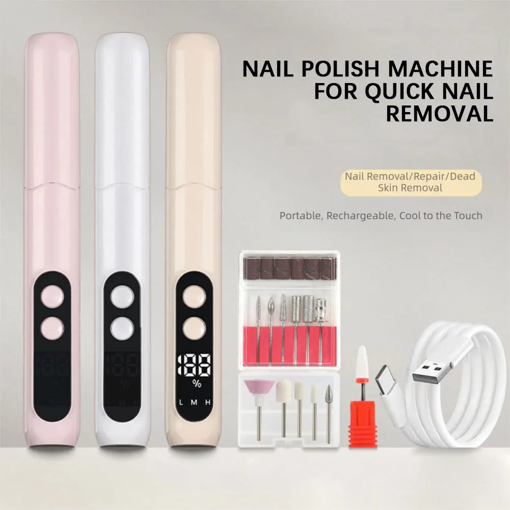 Nagelpolijstmachine Nagelboormachine Draadloze draagbare salon Nagelverzorging Acrylgelverwijdering DIY Perfect cadeau voor nagelliefhebbers