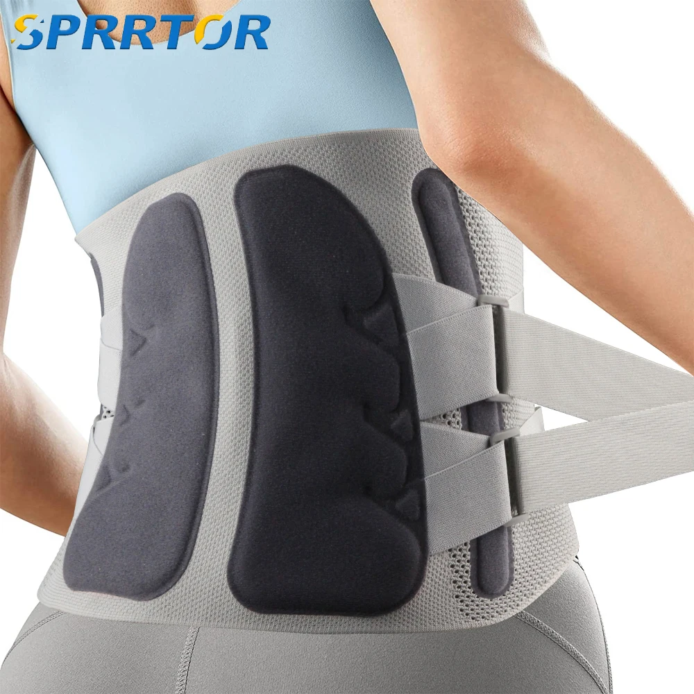 

Back Support Brace,Adjustable Lumbar Support for Pain Relief of Back/Lumbar/Waist,Waist Wrap with Spring Stabilizers for Injury