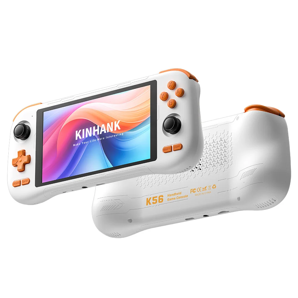 Handheld Game Console K56 5.5'' Touch Screen 50 Emulators 27000 Games PS1/PSP/DC/SS Android 14 5000mAh WIFI5 Retro Game Player