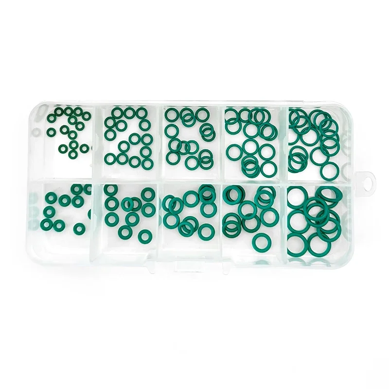 FKM Green Vitons Rubber O Ring Kit CS 1mm/1.5mm for Car Engine Cylinder Hydraulic Plumbing Faucet Chemical Resistant Oil Heat