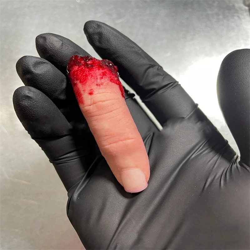 BEAU-Halloween Broken Finger Fake Broken Finger Solid Horror Halloween Bloody Fake Finger Simulated Bloody Finger For Scaring