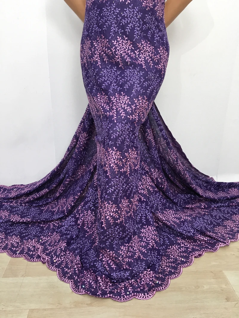 Swiss Voile Lace Fabric 2025 High Quality Embroidered Cotton African Cotton Lace Fabric Nigerian Elegant Dress for Women A4277
