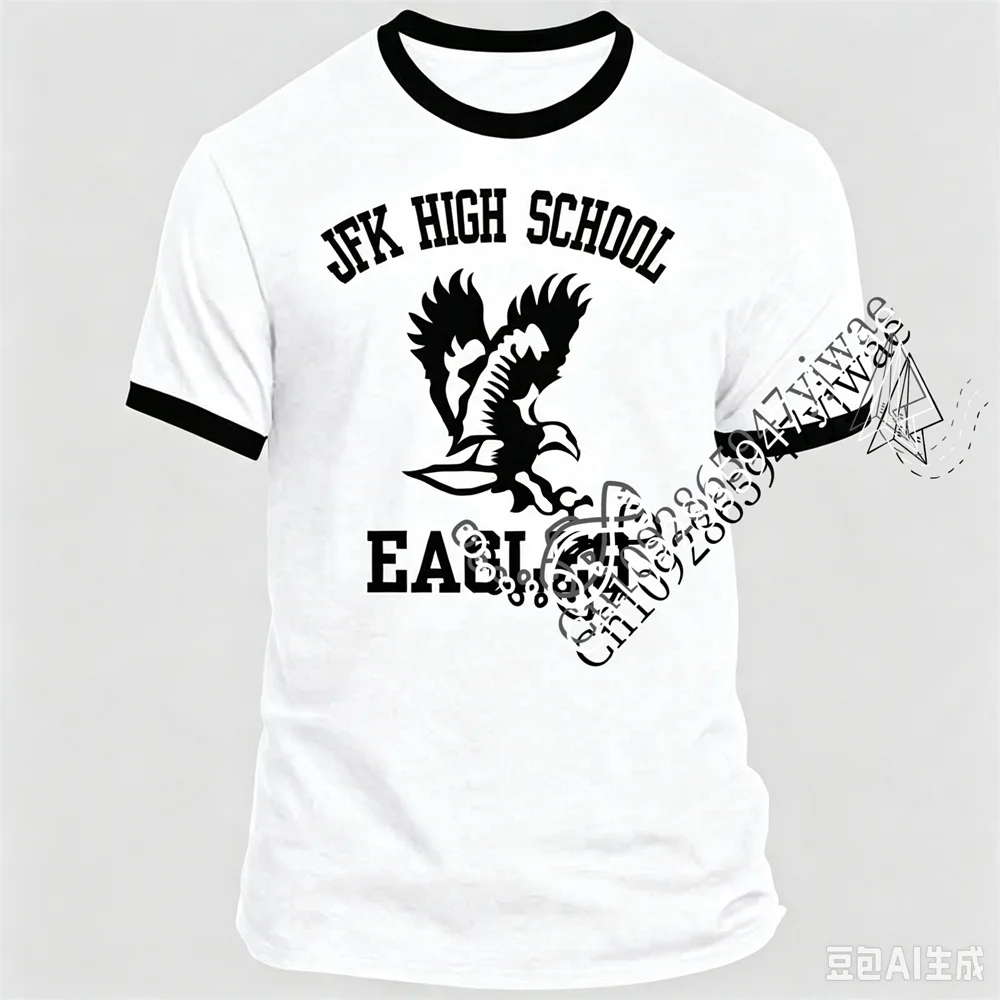 JFK High School Eagles Seinfeld George Costanza Same Style T-shirt Casual Retro T-shirt Movie Fans Tee Summer Adult Kid T-shirts