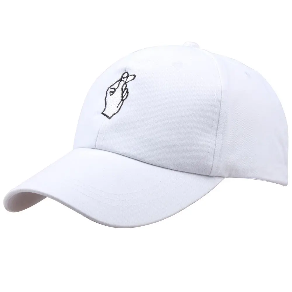 Love Gestures Finger Embroidery Golf Baseball Cap Bone Men Women Snapback  Flipper Little Heart  Sun Truck Hat Gorras