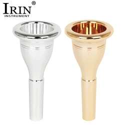 IRIN No. 7 Tuba Mouthpiece Brass Tuba Trumpet  13.3 mm Mouthpiece Large Horn Brass Instrument Parts & Accessories Silver Golden