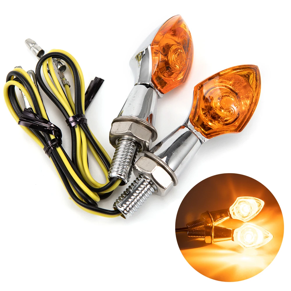 8mm Motorcycle LED Turn Signal Lamp Sequential Flowing Flash Indicator Lights Amber Running Light Motorcycle Tail Light