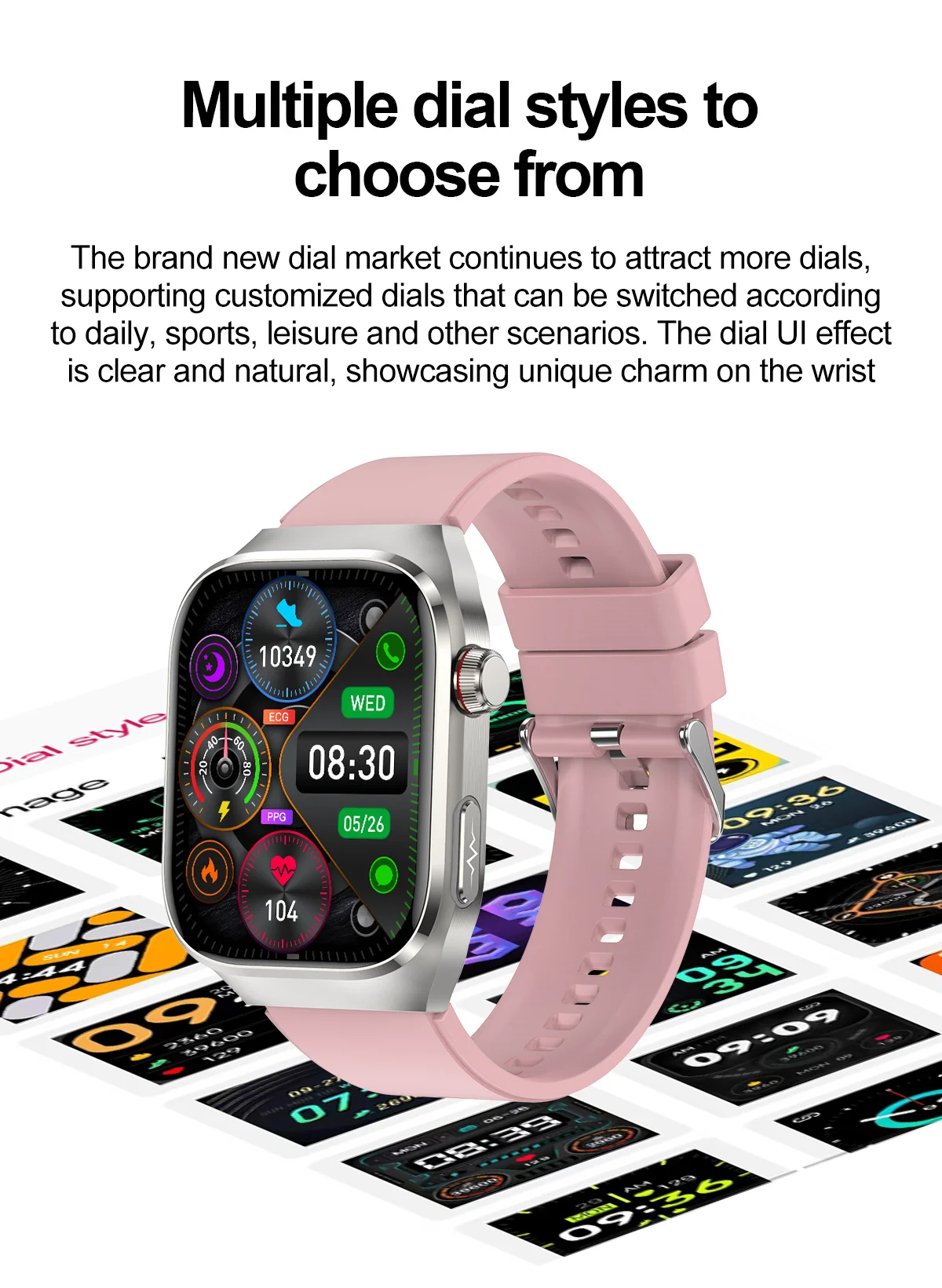 Neue Präzise Herzfrequenzmessung Smartwatch für Männer EKG Blutdruck Lipide Harnsäure Bluetooth-Anruf Gesundheits-Smartwatch Armband – Detail 26